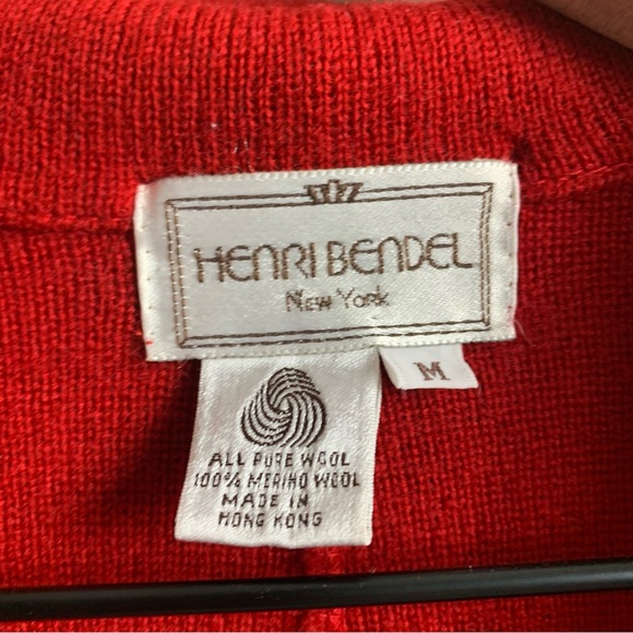 Henri Bendel Vintage Wool Cardigan Sweater Size Medium - Picture 2 of 7